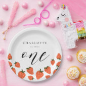 いちご1日の誕生日パーティー ペーパープレート (パーティー)