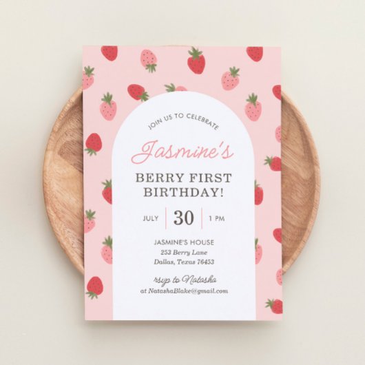 いちご1日の誕生日パーティー 招待状