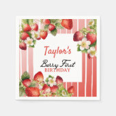 いちご1日の誕生日 スタンダードカクテルナプキン (正面)
