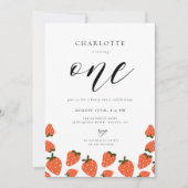 いちご1日の誕生日 招待状 (正面)