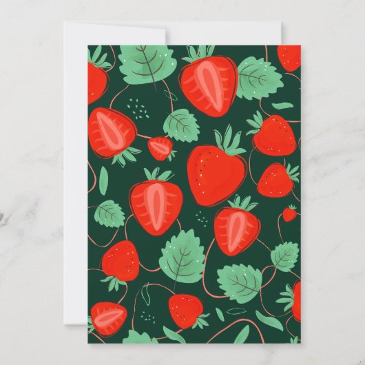 いちご1日の誕生日 招待状 (裏面)