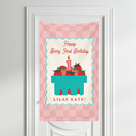 いちご1日市松模様に生ケゴ 横断幕