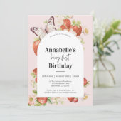 いちご1歳の誕生日パーティー 招待状 (スタンド正面)