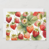 いちご1歳の誕生日 ベリー ファースト バースデー フォト 招待状 (裏面)