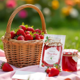 いちご1歳の誕生日、ベリー ファースト、ベリー ジャム 招待状