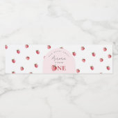 いちご1歳の誕生日 ペットボトルラベル (シングルラベル)