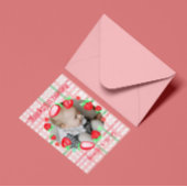 いちご1st誕生日パーティーベリー最初 サンキューカード