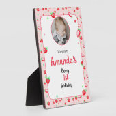 いちご1st誕生日パーティーベリー最初 フォトプラーク (側面)