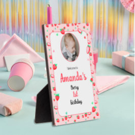 いちご1st誕生日パーティーベリー最初 フォトプラーク