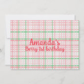 いちご1st誕生日パーティーベリー最初 招待状 (裏面)