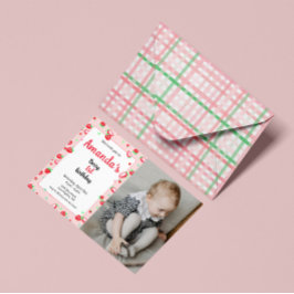 いちご1st誕生日パーティーベリー最初 招待状