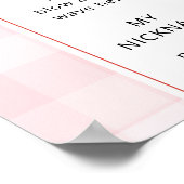 いちご1st誕生日パーティー写真マイルストーン ポスター (角)