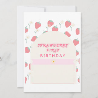 いちご1st誕生日パーティー最初の招待状 セーブザデート