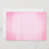 いちご2歳の誕生日ピンク水彩写真 招待状 (裏面)