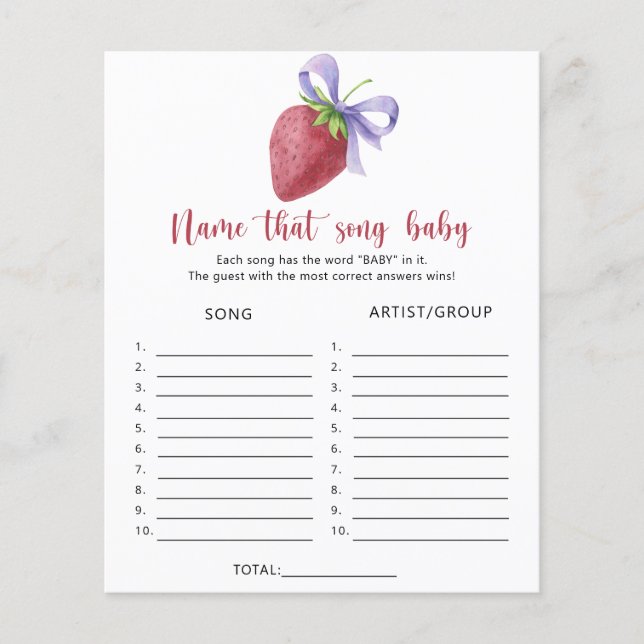 いちご – そのベビー曲の名前 (正面)