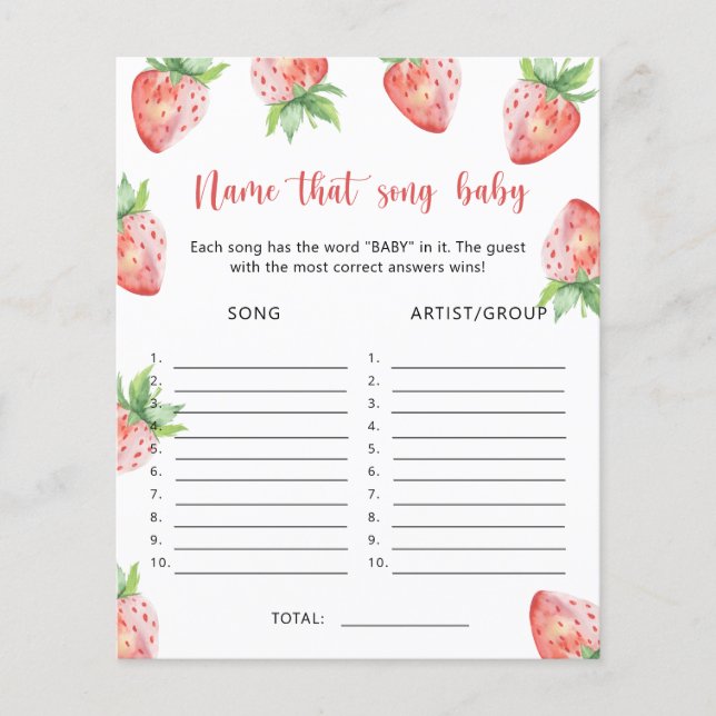 いちご – そのベビー曲の名前 (正面)