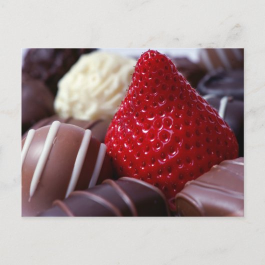 いちご と チョコレート ポストカード (正面)
