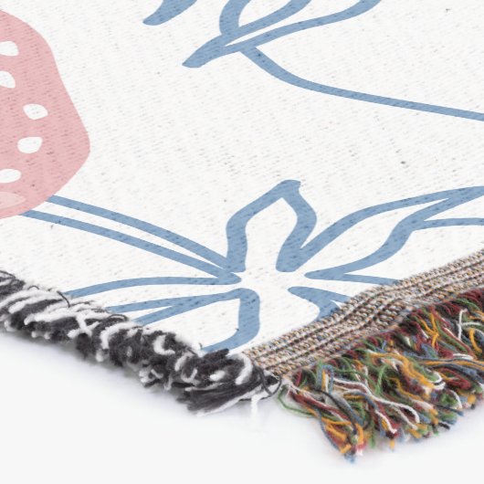 いちごٍの柄 スローブランケット (コーナー)