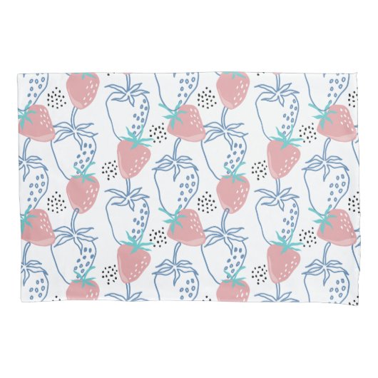 いちごٍの柄 枕カバー (正面左)