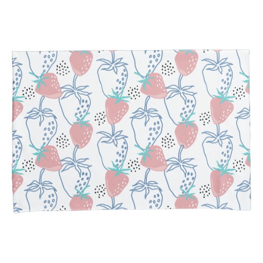 いちごٍの柄 枕カバー (正面右)