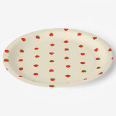 いちご（アイボリー） ペーパープレート (アングル)