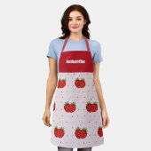 いちご エプロン (着用した状態)