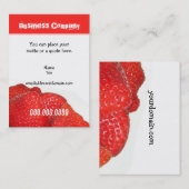 いちご – カードテンプレート 名刺 (正面/裏面)