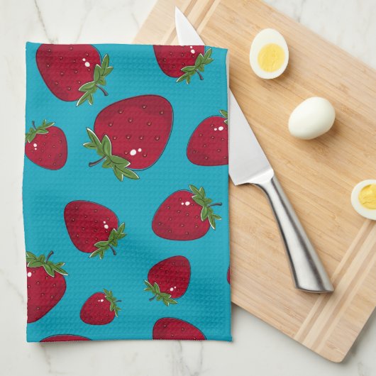 いちご キッチンタオル (四つ折り)