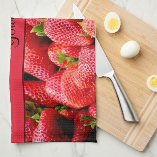 いちご キッチンタオル (四つ折り)