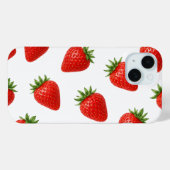 いちご シームレス パターン かわいい 赤い 果物 Case-Mate iPhoneケース (裏面 (横))