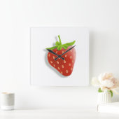 いちご スクエア壁時計 (ホーム)