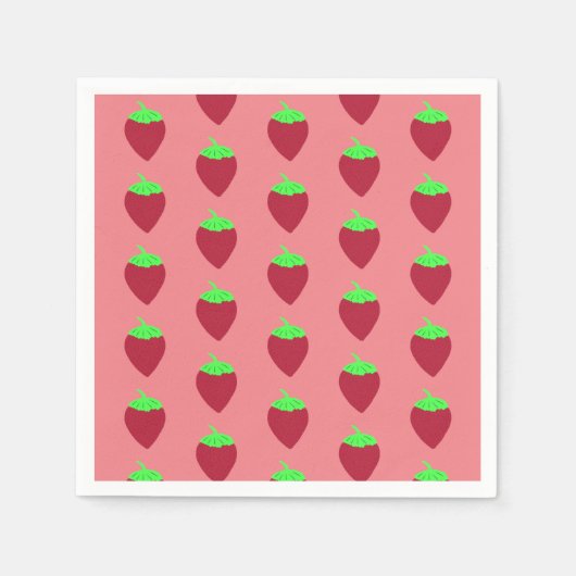 いちご スタンダードカクテルナプキン (正面)
