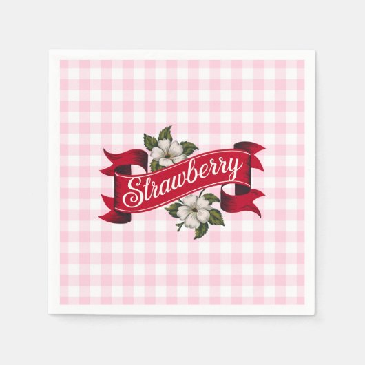いちご スタンダードカクテルナプキン (正面)