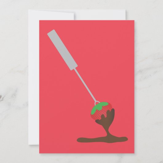 いちご＆チョコレートフォンデュパーティーの招待状 招待状 (裏面)