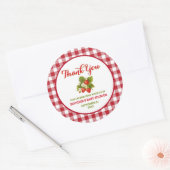 いちご テーマのベビーシャワー お礼 ラウンドシール (封筒)