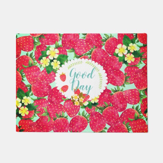 いちご ドアマット (正面)