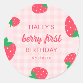 いちご ファースト 1歳 誕生日 ラウンドシール