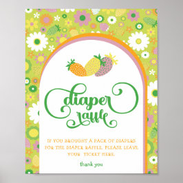 いちご |フローラおむつラッフルサイン ポスター