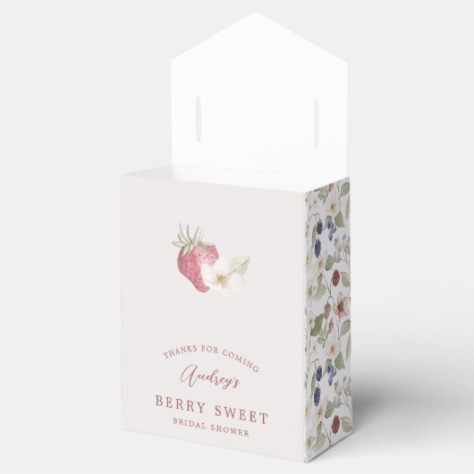 いちご フローラル ベリー スウィート ブライダルシャワー サンクス フェイバーボックス (オープン)