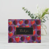 いちご プラム 赤い果物 ありがとう サンキューカード (スタンド正面)