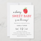 いちご |ベリースイートベビーシャワー招待状 招待状 (正面)