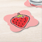 いちご ペーパーコースター (アングル)