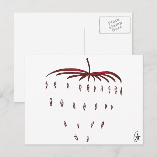 いちご ポストカード (正面/裏面)