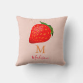 いちご |モノグラムイニシャル クッション (裏面)