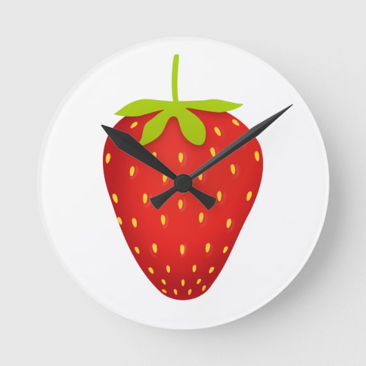 いちご ラウンド壁時計 (正面)