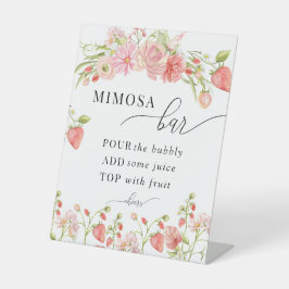 いちご |夏のブライダルシャワーバー 台座サイン