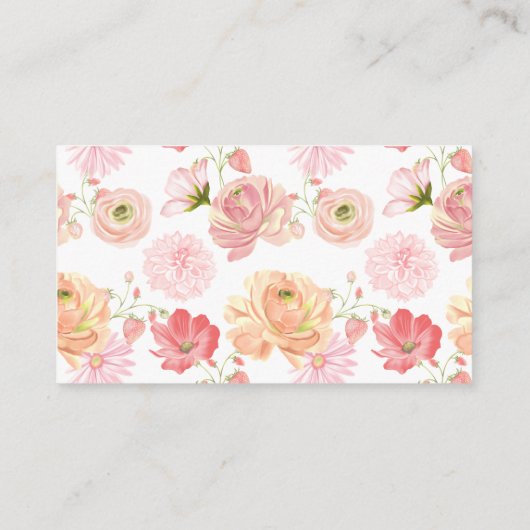 いちご |夏の赤ちゃんシャワーおむつラッフル エンクロージャーカード (裏面)