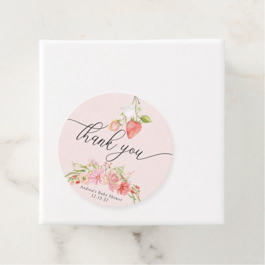 いちご |夏の赤ちゃんシャワー フェイバータグ (インサイチュ)