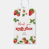 いちご |最初の誕生日 |ありがとうございます誕生日 ギフトタグ (正面)