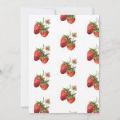 いちご |第1誕生日第1誕生日 招待状 (裏面)